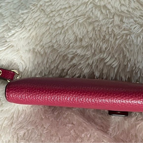 Michael Kors Burgundy Adele Leather wristlet Wallet - Picture 3 of 12